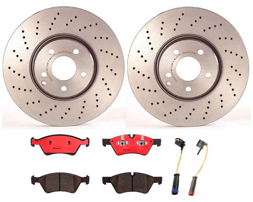 Mercedes Brakes Kit - Brembo Pads and Rotors Front (330mm) (Ceramic) 220421181264 - Brembo 1529558KIT